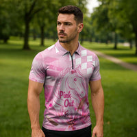 Kentucky Horse Racing Oaks Personalized Zipper Polo Shirt Filly Lily Flowers Pink Out