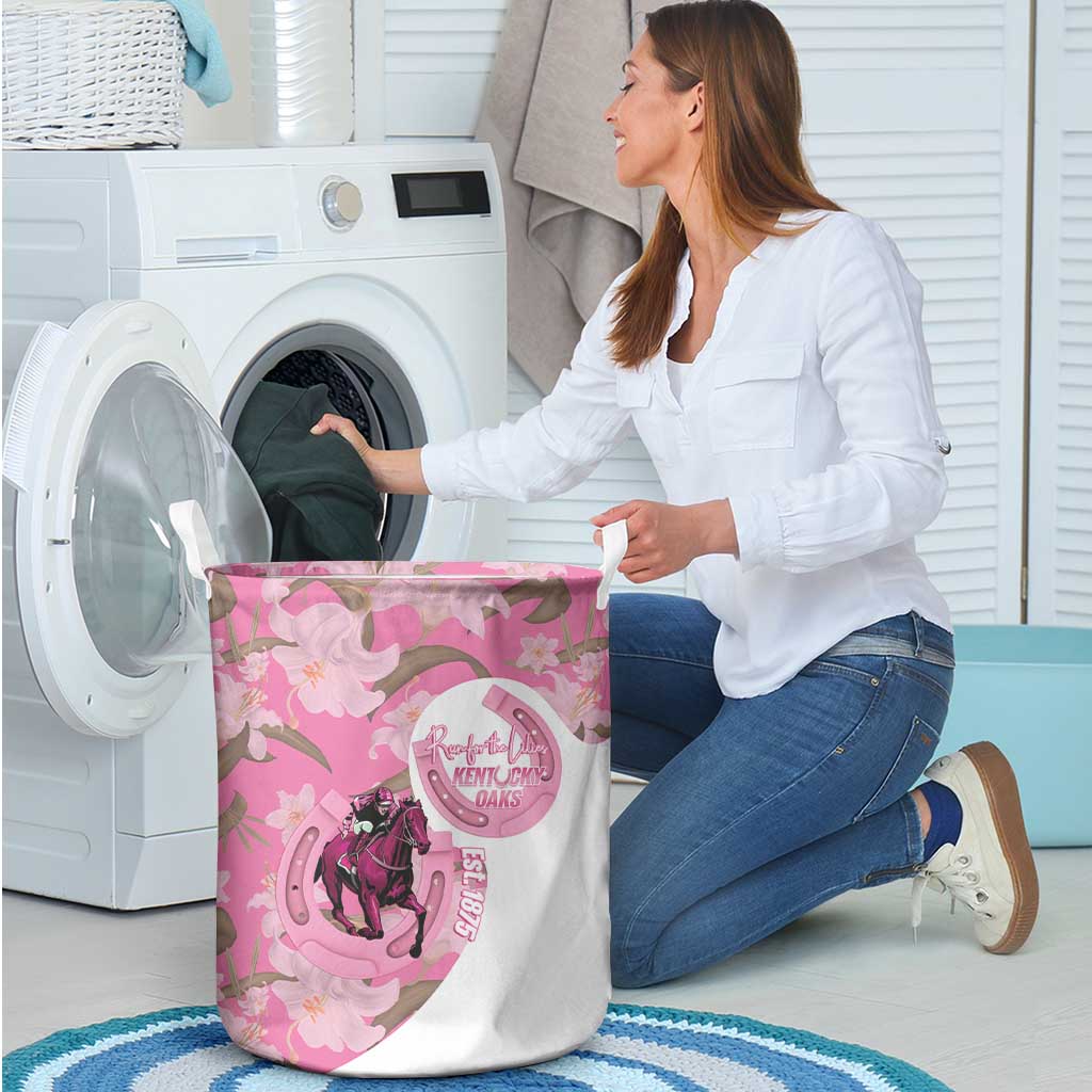 Kentucky Horse Racing Oaks Laundry Basket Est 1875 Run For The Lilies