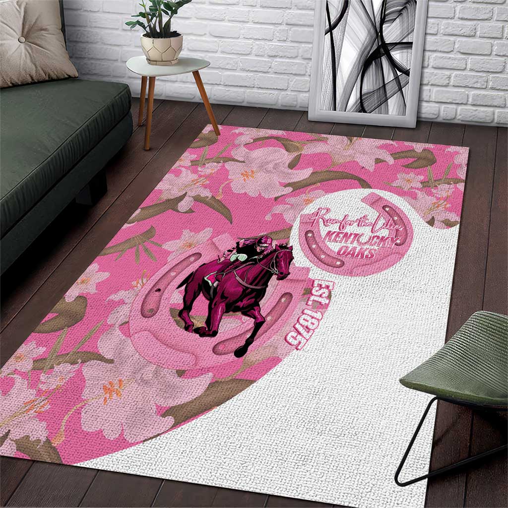 Kentucky Horse Racing Oaks Area Rug Est 1875 Run For The Lilies