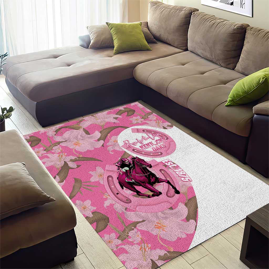 Kentucky Horse Racing Oaks Area Rug Est 1875 Run For The Lilies