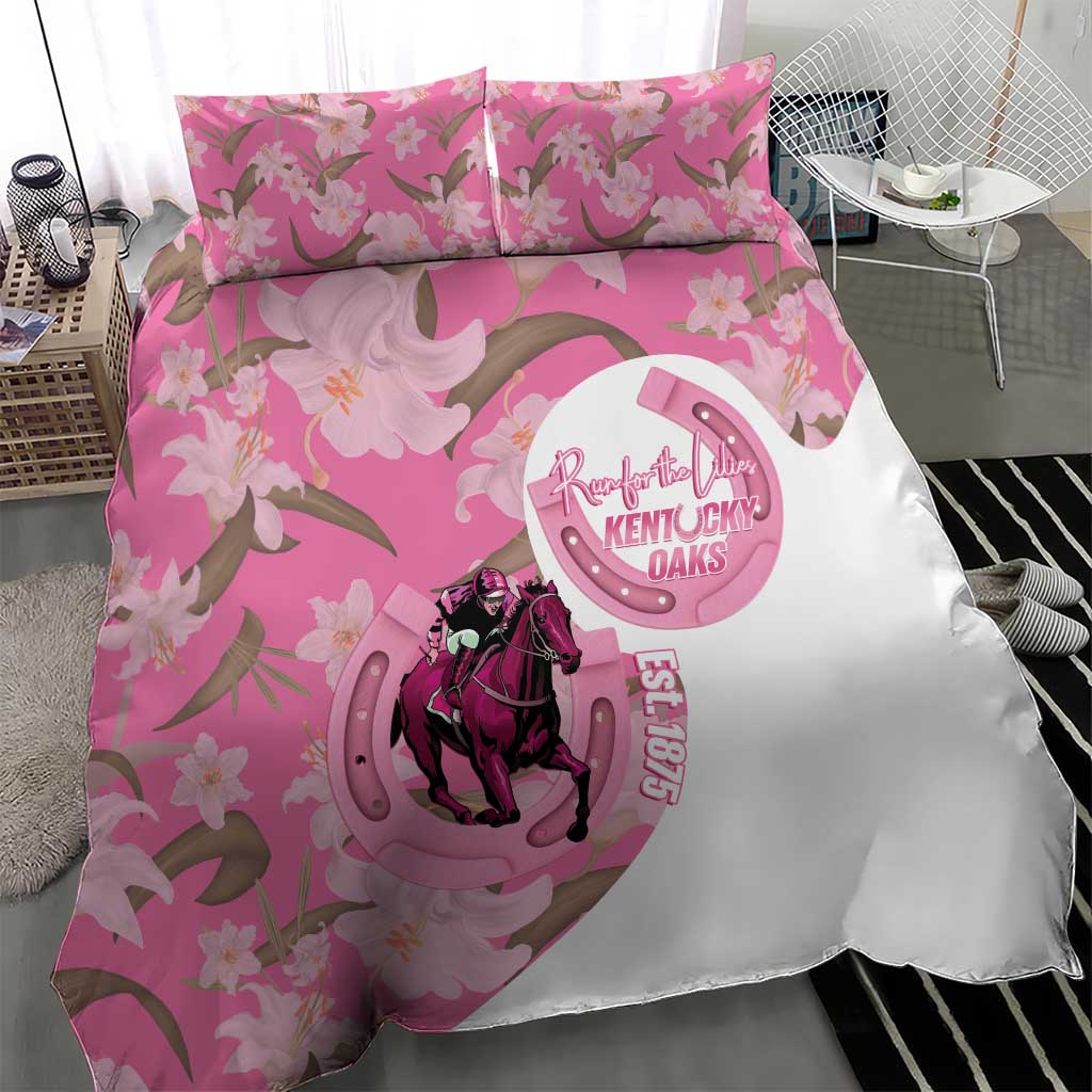 Kentucky Horse Racing Oaks Bedding Set Est 1875 Run For The Lilies