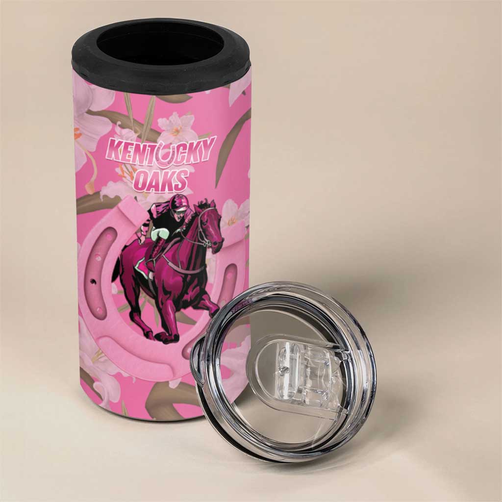 Kentucky Horse Racing Oaks 4 in 1 Can Cooler Tumbler Est 1875 Run For The Lilies