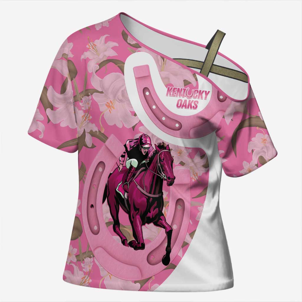 Kentucky Horse Racing Oaks Cross Shoulder Shirt Est 1875 Run For The Lilies