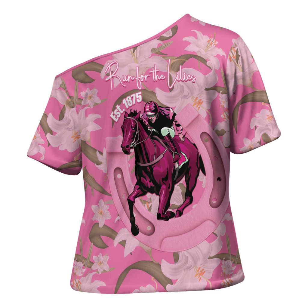 Kentucky Horse Racing Oaks Cross Shoulder Shirt Est 1875 Run For The Lilies