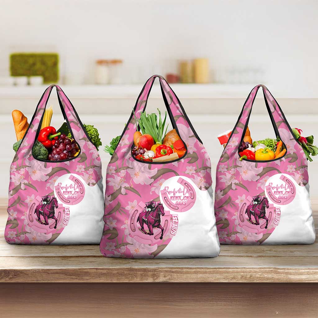 Kentucky Horse Racing Oaks Grocery Bag Est 1875 Run For The Lilies