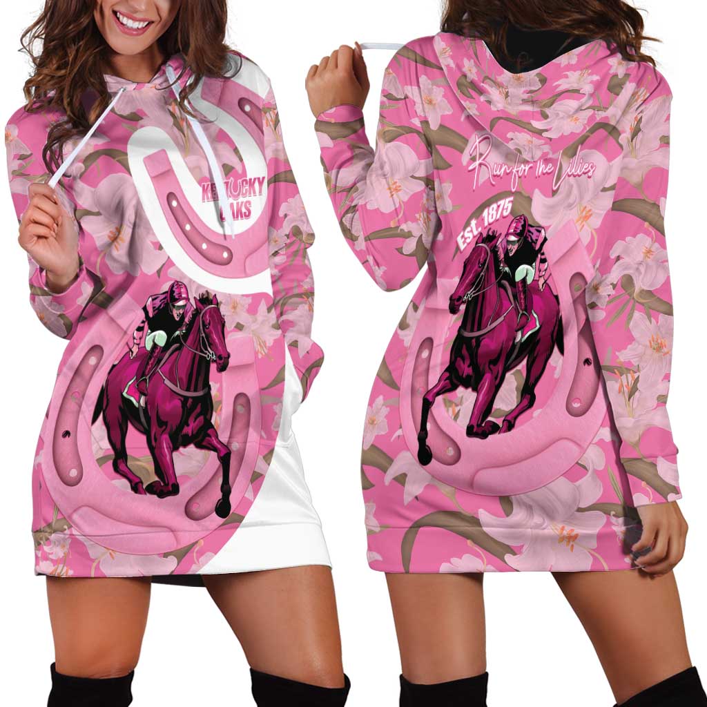 Kentucky Horse Racing Oaks Hoodie Dress Est 1875 Run For The Lilies