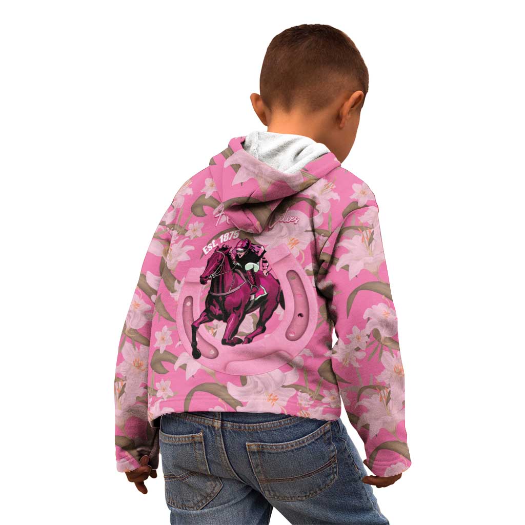 Kentucky Horse Racing Oaks Kid Hoodie Est 1875 Run For The Lilies