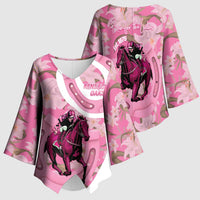 Kentucky Horse Racing Oaks Kimono Sleeve Blouse Est 1875 Run For The Lilies