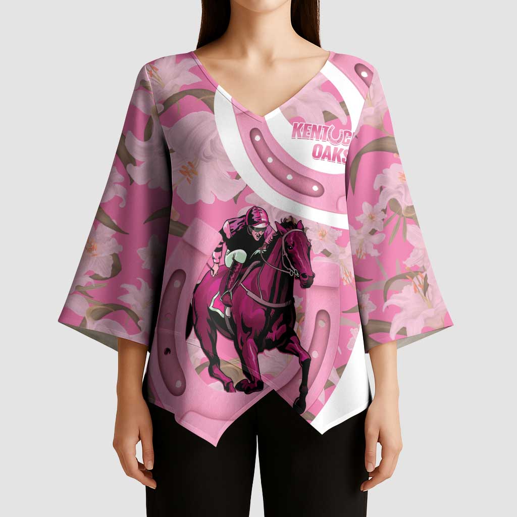 Kentucky Horse Racing Oaks Kimono Sleeve Blouse Est 1875 Run For The Lilies