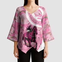 Kentucky Horse Racing Oaks Kimono Sleeve Blouse Est 1875 Run For The Lilies