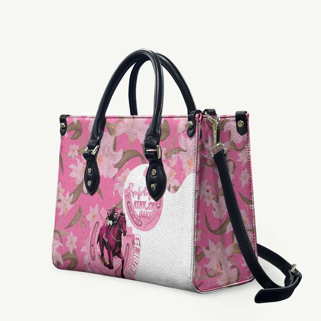 Kentucky Horse Racing Oaks Leather Bag Est 1875 Run For The Lilies