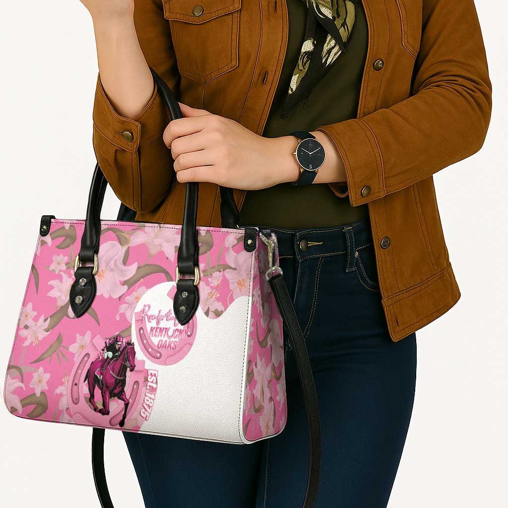 Kentucky Horse Racing Oaks Leather Bag Est 1875 Run For The Lilies