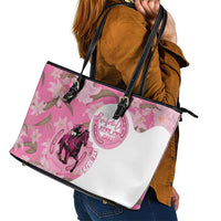 Kentucky Horse Racing Oaks Leather Tote Bag Est 1875 Run For The Lilies