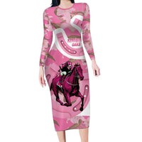 Kentucky Horse Racing Oaks Long Sleeve Bodycon Dress Est 1875 Run For The Lilies