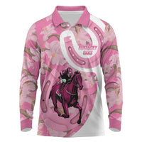 Kentucky Horse Racing Oaks Long Sleeve Polo Shirt Est 1875 Run For The Lilies