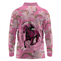 Kentucky Horse Racing Oaks Long Sleeve Polo Shirt Est 1875 Run For The Lilies
