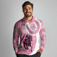 Kentucky Horse Racing Oaks Long Sleeve Polo Shirt Est 1875 Run For The Lilies