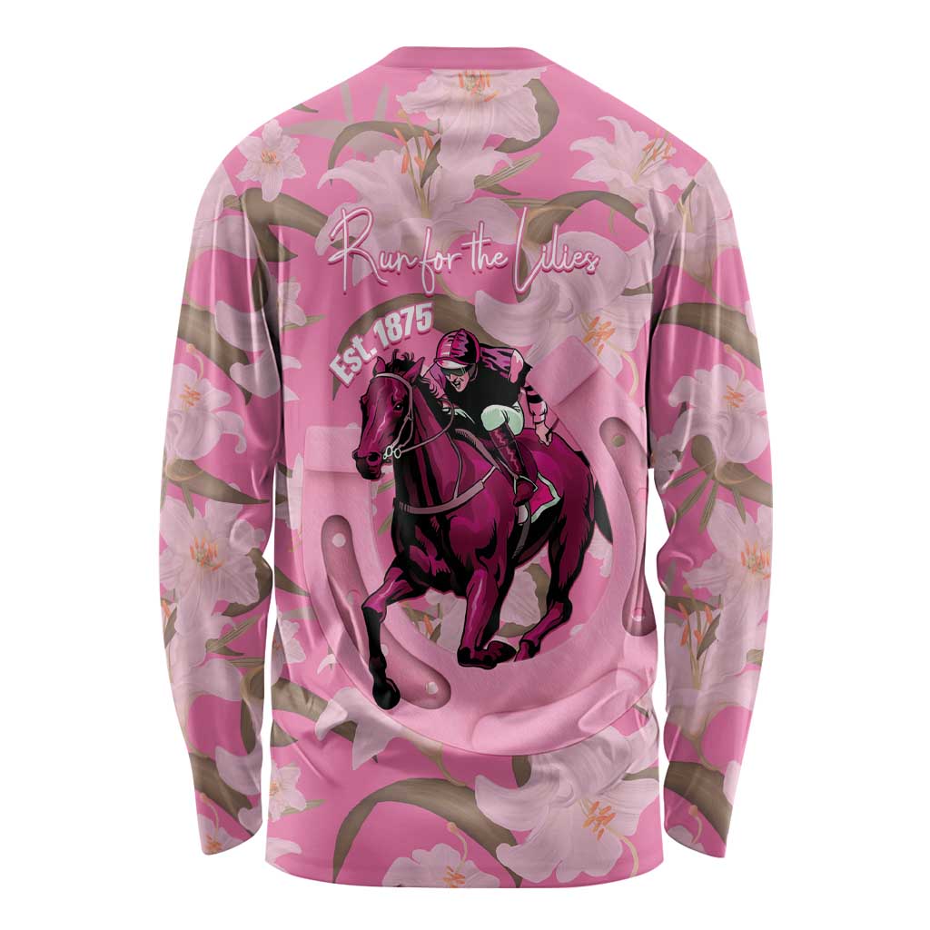 Kentucky Horse Racing Oaks Long Sleeve Shirt Est 1875 Run For The Lilies