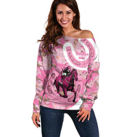 Kentucky Horse Racing Oaks Off Shoulder Sweater Est 1875 Run For The Lilies