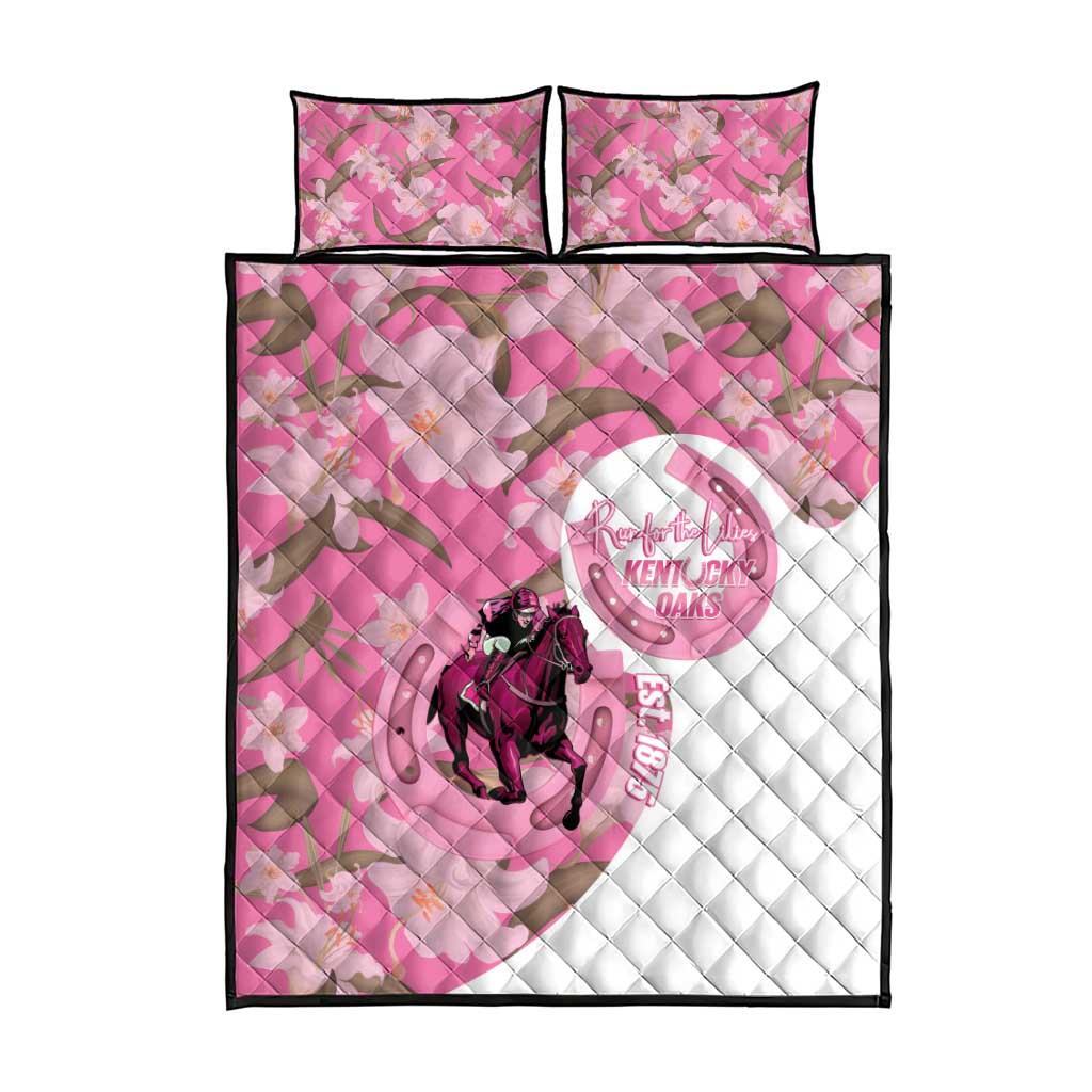 Kentucky Horse Racing Oaks Quilt Bed Set Est 1875 Run For The Lilies