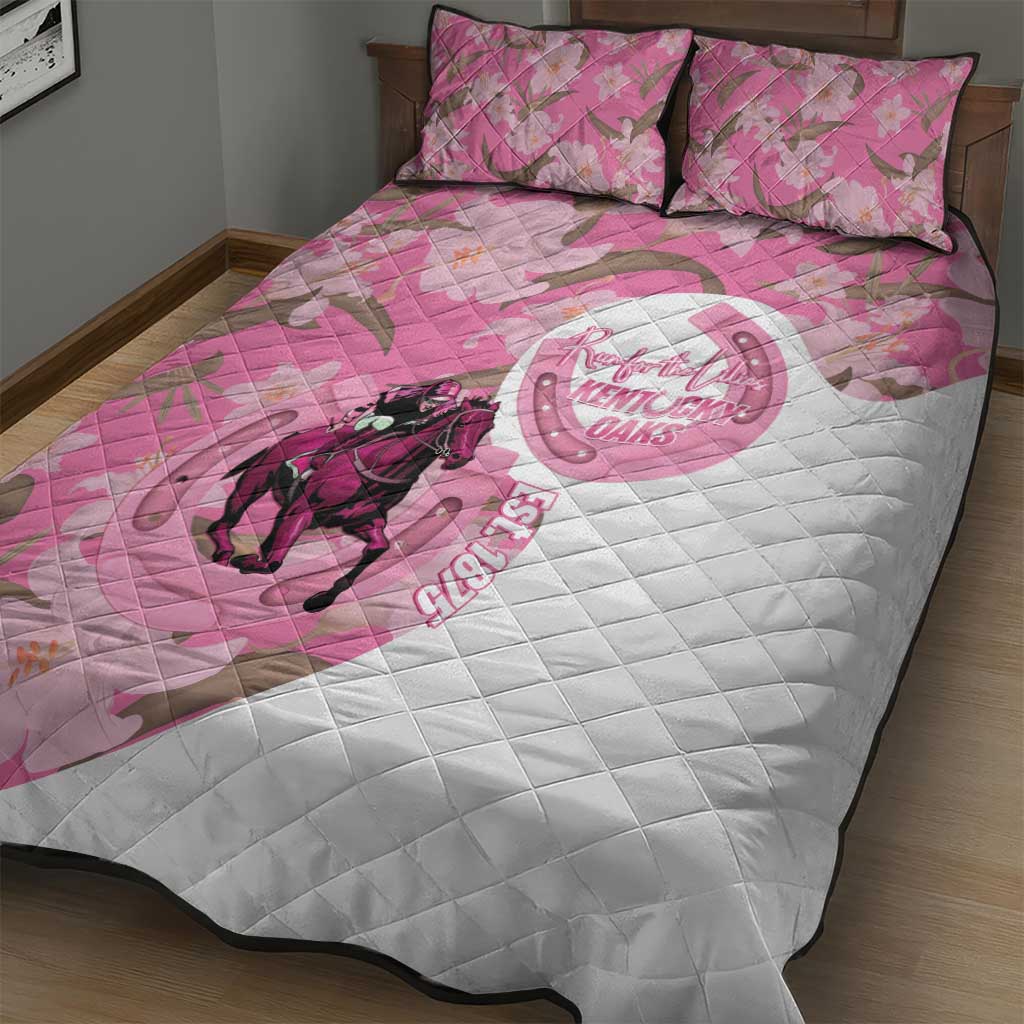 Kentucky Horse Racing Oaks Quilt Bed Set Est 1875 Run For The Lilies