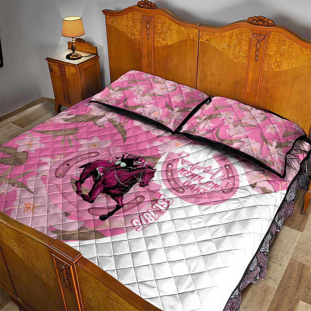 Kentucky Horse Racing Oaks Quilt Bed Set Est 1875 Run For The Lilies