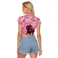 Kentucky Horse Racing Oaks Raglan Cropped T Shirt Est 1875 Run For The Lilies