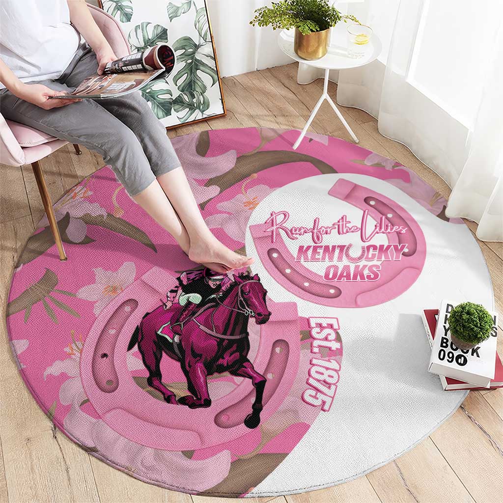 Kentucky Horse Racing Oaks Round Carpet Est 1875 Run For The Lilies