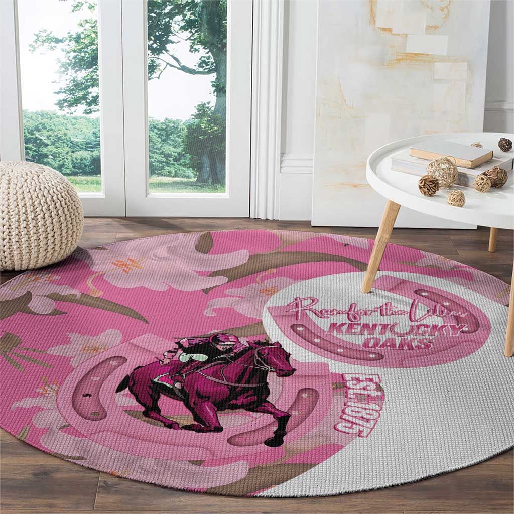 Kentucky Horse Racing Oaks Round Carpet Est 1875 Run For The Lilies