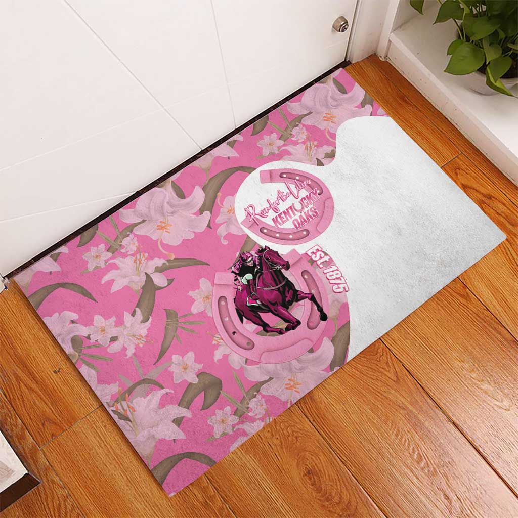 Kentucky Horse Racing Oaks Rubber Doormat Est 1875 Run For The Lilies