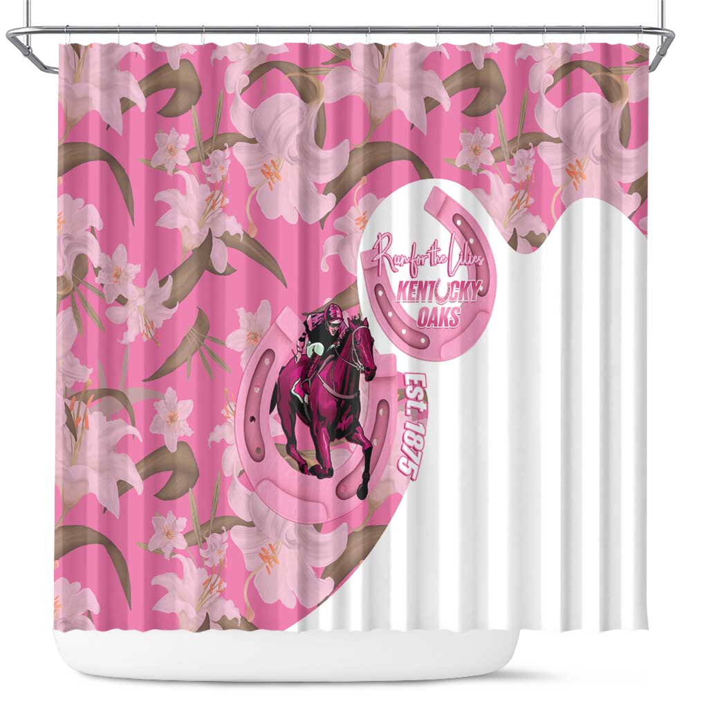 Kentucky Horse Racing Oaks Shower Curtain Est 1875 Run For The Lilies