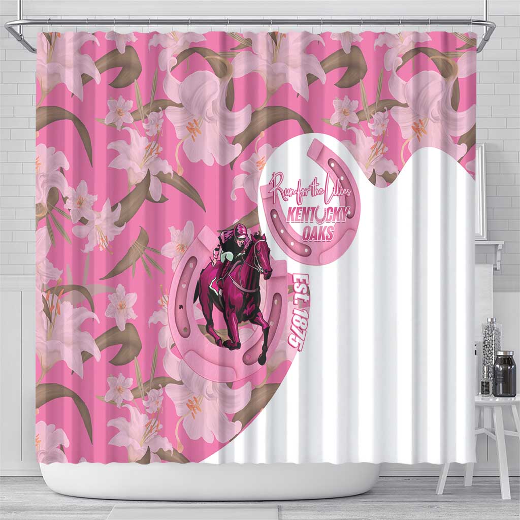 Kentucky Horse Racing Oaks Shower Curtain Est 1875 Run For The Lilies
