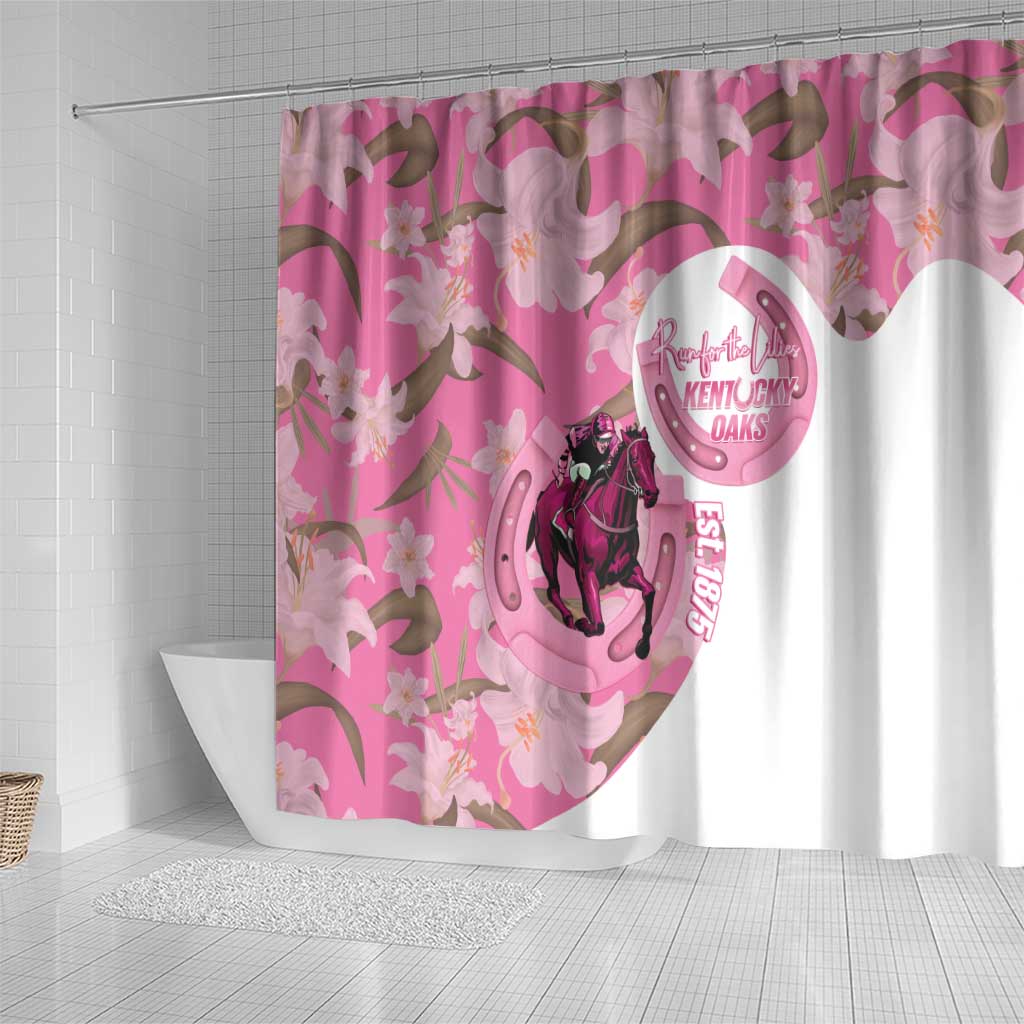 Kentucky Horse Racing Oaks Shower Curtain Est 1875 Run For The Lilies