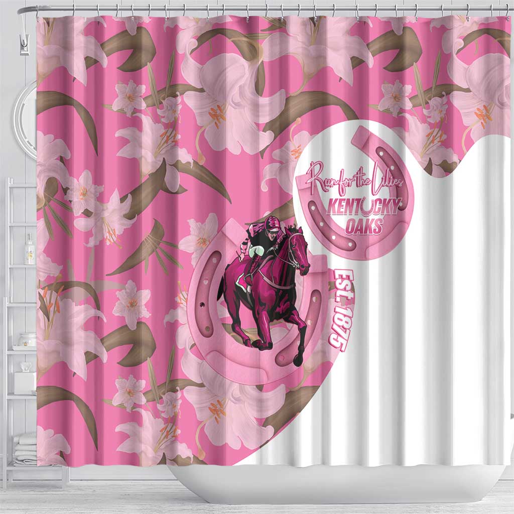 Kentucky Horse Racing Oaks Shower Curtain Est 1875 Run For The Lilies