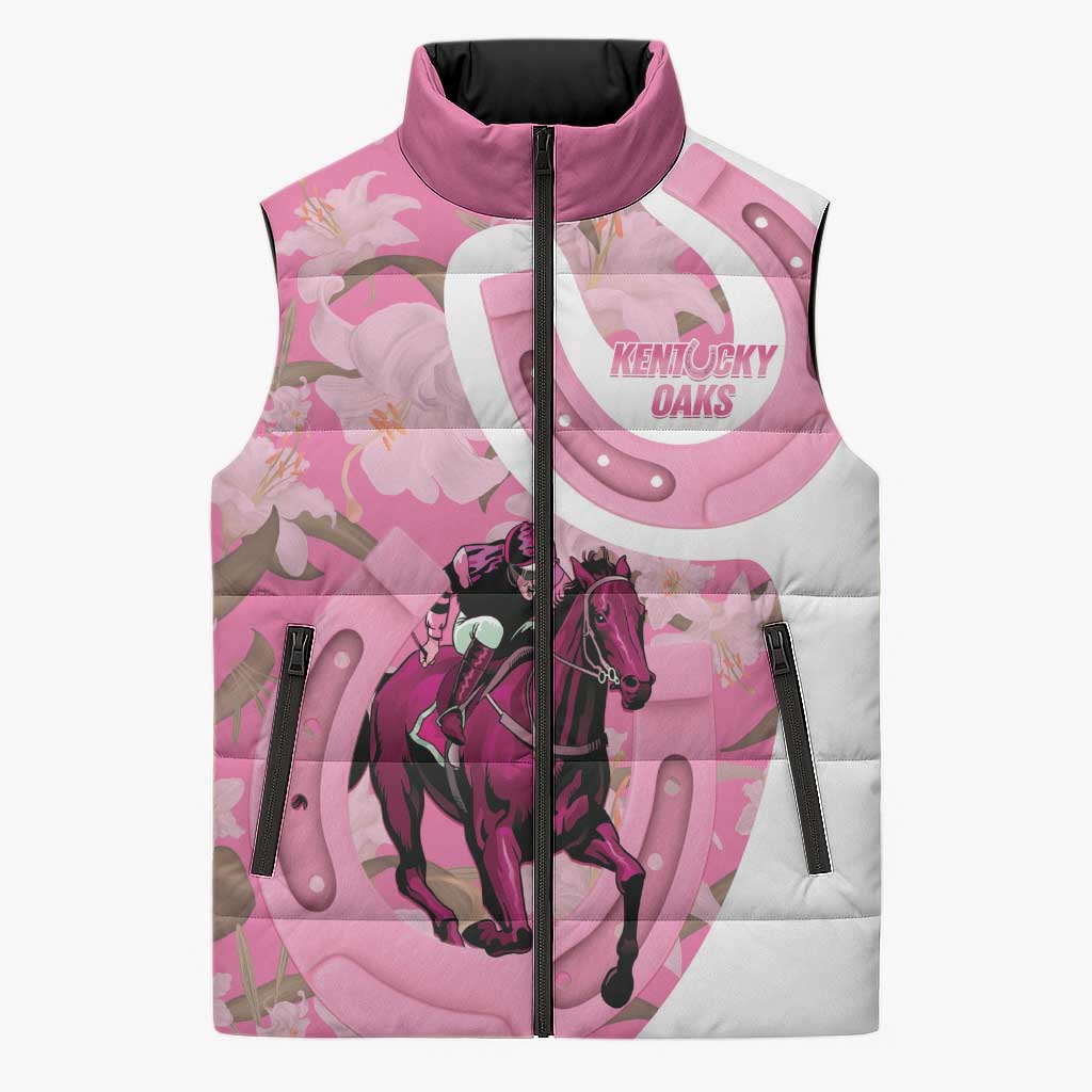 Kentucky Horse Racing Oaks Sleeveless Puffer Jacket Est 1875 Run For The Lilies