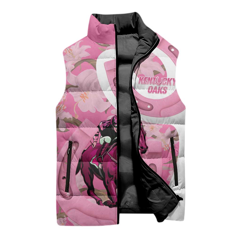 Kentucky Horse Racing Oaks Sleeveless Puffer Jacket Est 1875 Run For The Lilies