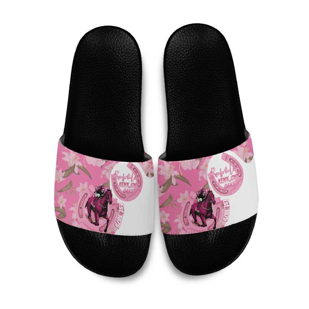 Kentucky Horse Racing Oaks Slide Sandals Est 1875 Run For The Lilies