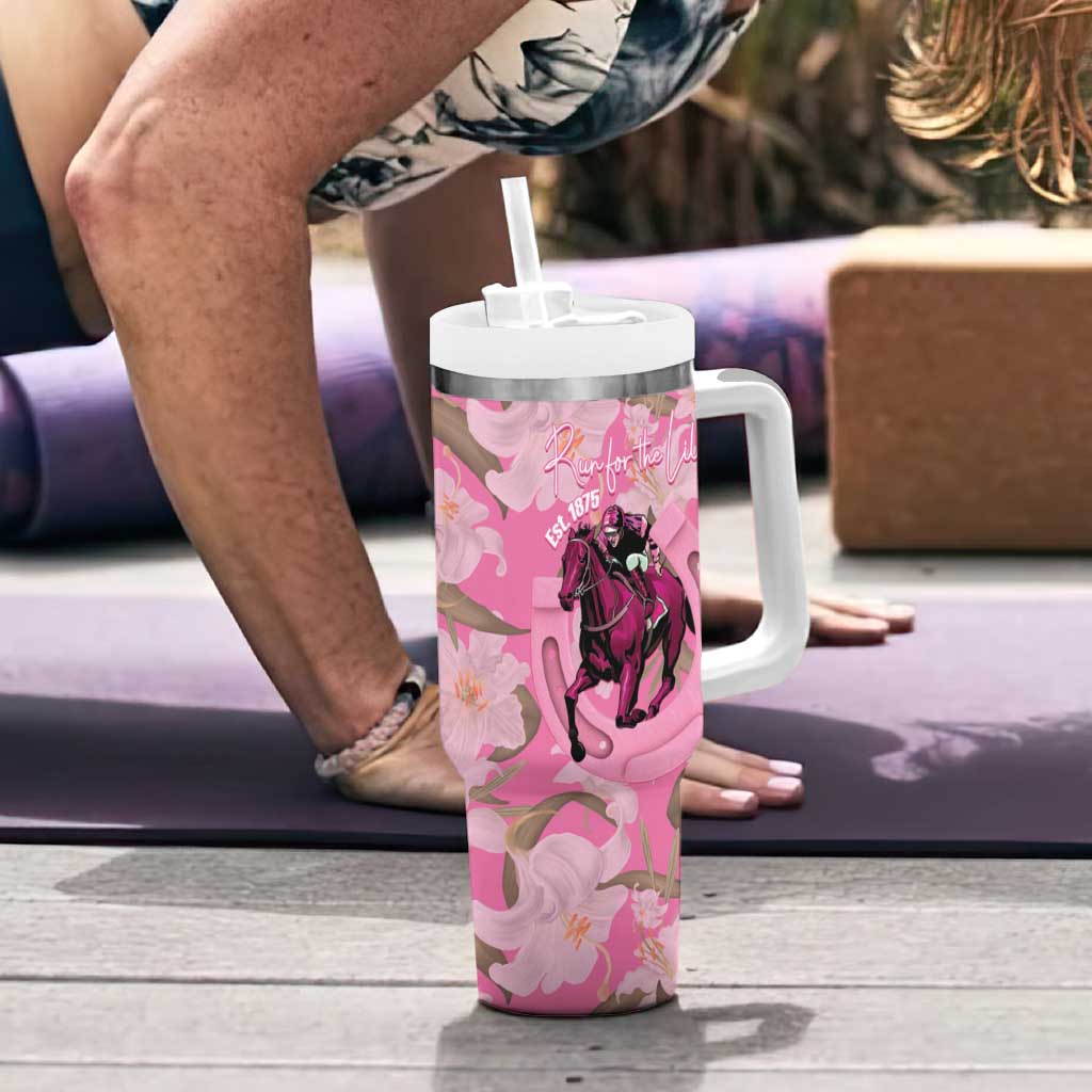 Kentucky Horse Racing Oaks Tumbler With Handle Est 1875 Run For The Lilies