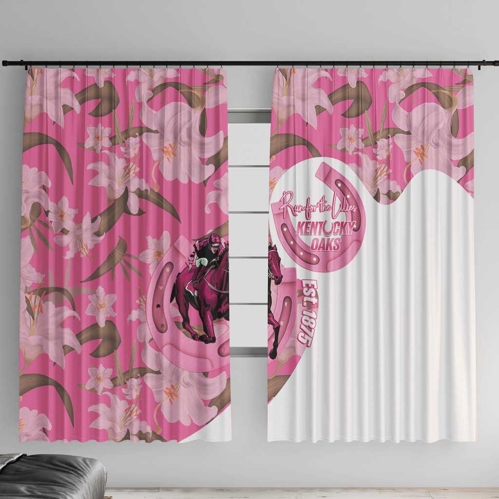Kentucky Horse Racing Oaks Window Curtain Est 1875 Run For The Lilies