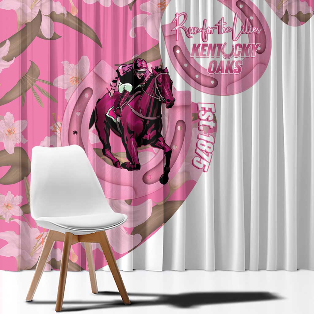 Kentucky Horse Racing Oaks Window Curtain Est 1875 Run For The Lilies