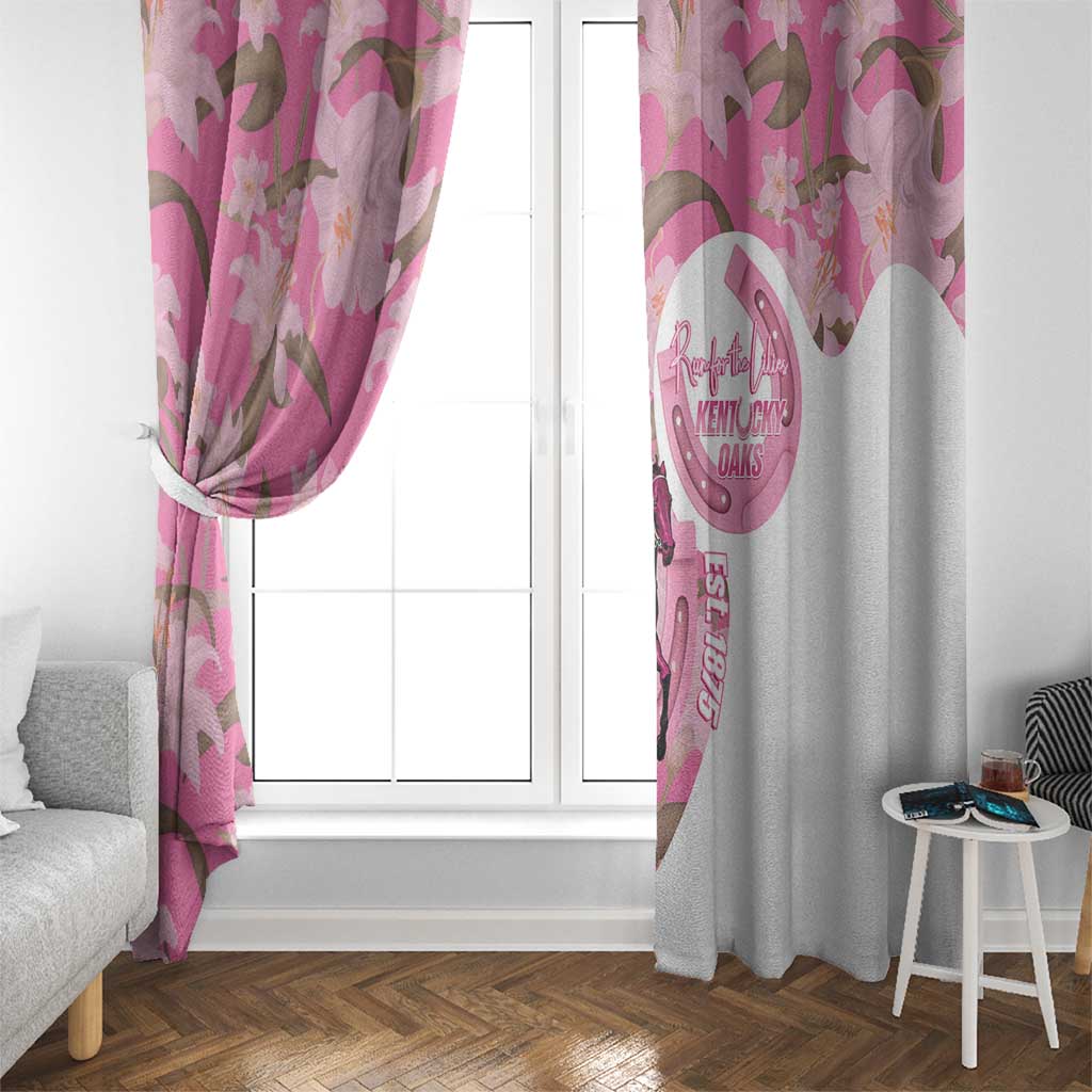 Kentucky Horse Racing Oaks Window Curtain Est 1875 Run For The Lilies
