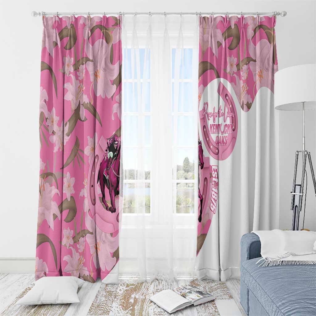 Kentucky Horse Racing Oaks Window Curtain Est 1875 Run For The Lilies