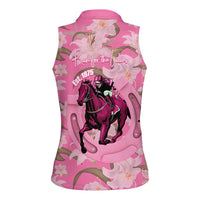 Kentucky Horse Racing Oaks Women Sleeveless Polo Shirt Est 1875 Run For The Lilies
