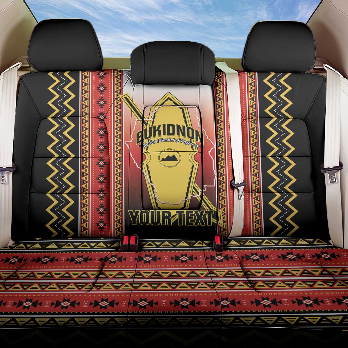 Personalised Bukidnon Philippines Back Car Seat Cover The Food Basket of Region X