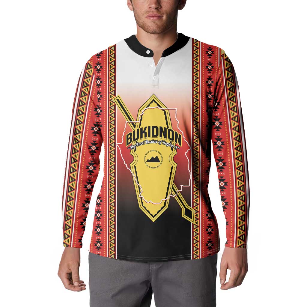 Personalised Bukidnon Philippines Button Sweatshirt The Food Basket of Region X