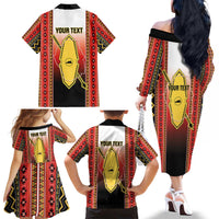 Personalised Bukidnon Philippines Family Matching Off The Shoulder Long Sleeve Dress and Hawaiian Shirt The Food Basket of Region X