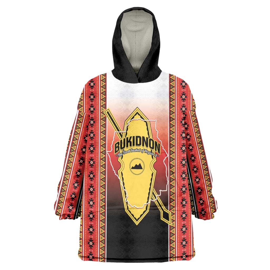 Personalised Bukidnon Philippines Wearable Blanket Hoodie The Food Basket of Region X