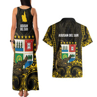 Agusan del Sur Philippines Couples Matching Tank Maxi Dress and Hawaiian Shirt Habagatang Agusan Lolong