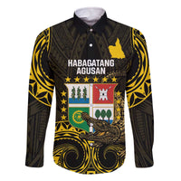 Agusan del Sur Philippines Family Matching Off The Shoulder Long Sleeve Dress and Hawaiian Shirt Habagatang Agusan Lolong