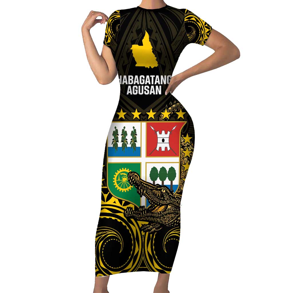 Agusan del Sur Philippines Family Matching Short Sleeve Bodycon Dress and Hawaiian Shirt Habagatang Agusan Lolong